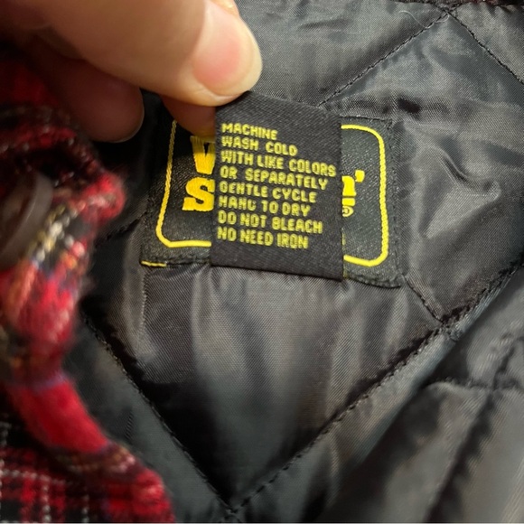 Work n’ Sport Red Plaid Quilted Shacket Size Medium - Picture 3 of 12